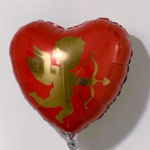 LOVE BALLOON HEART RED AND GOLDEN BALLOON