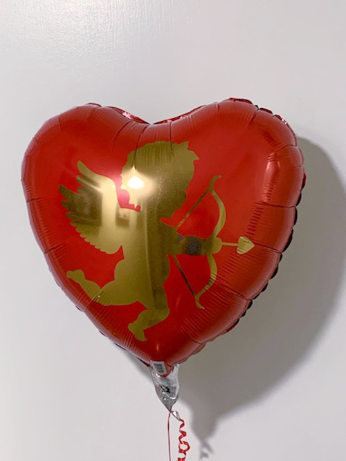 LOVE BALLOON HEART RED AND GOLDEN BALLOON